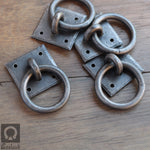Set of 4 Hand forged ring pull handles - Dara